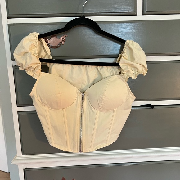 Corset Top Pale Yellow - Picture 2 of 3